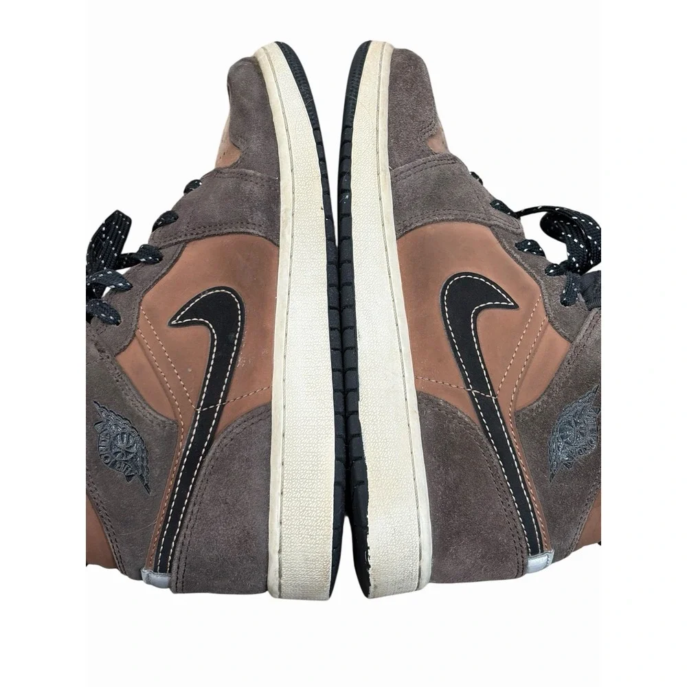 Air Jordan 1 SE Mid‎ Shoes Sneakers Dark Chocolate Youth Size 5Y DC7248-200
